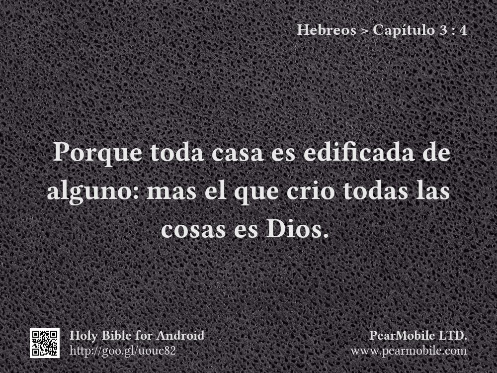 Hebreos, Capítulo 3:4